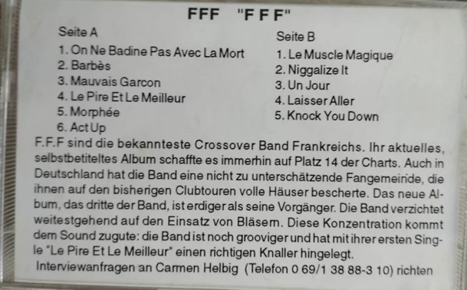 FFF - FFF (2), plokštelė
