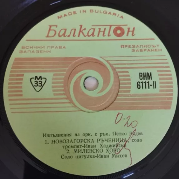 Изпълнения на Оркестър с ръководител Петко Радев