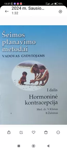 Šeimos planavimo metodai vadovas gydytojams