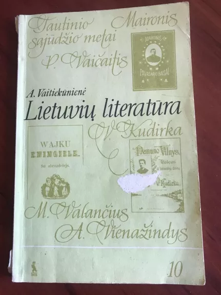Lietuvių literatūra - A. Vaitiekūnienė, knyga 1