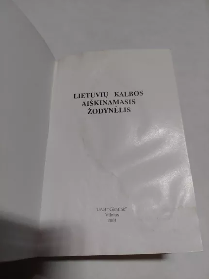 Aiškinamasis lietuvių kalbos žodynas