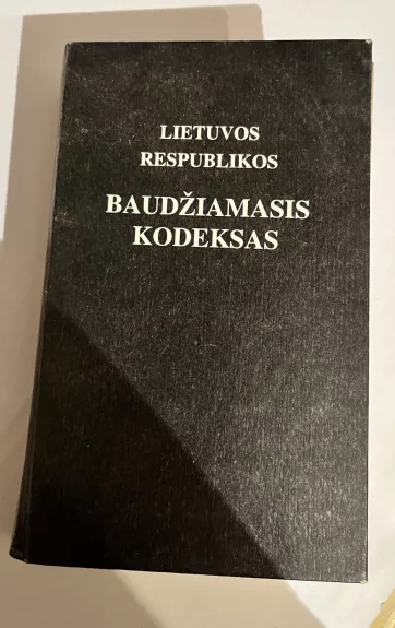 Baudžiamasis kodeksas - Ministerija Teisingumo, knyga 1