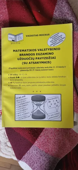 Matematikos valstybinio brandos egzamino užduočių pavyzdžiai (su atsakymais)