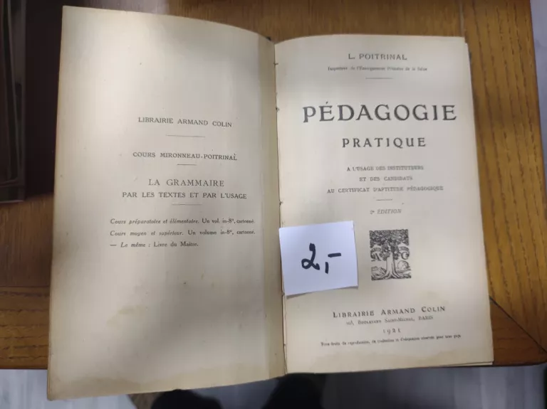 Pedagogie pratique - L.Poitrinal, knyga
