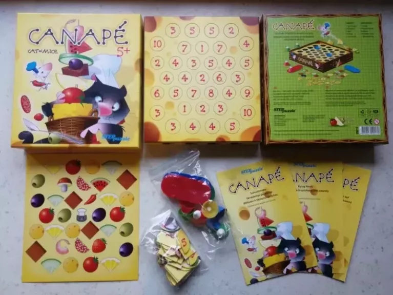 Lavinamasis stalo žaidimas Kanape Kanapé / Educational board game Brettspiel Canapé Canape EN DE LT