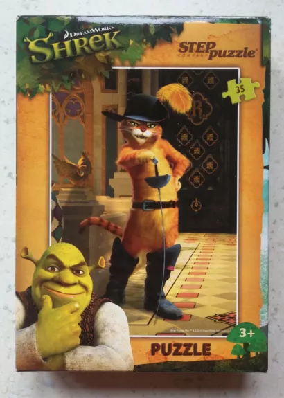 Dėlionė Puzzle 35 “Šrekas. Batuotas katinas” /  35 Puzzle Puss in Boots - Shrek - , stalo žaidimas