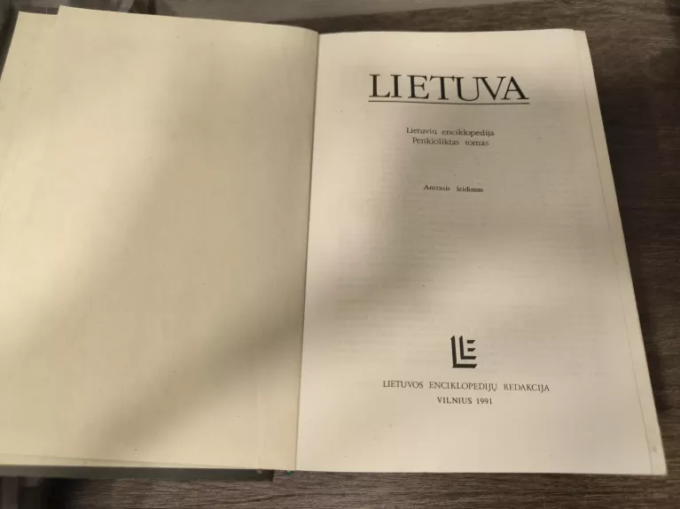 Lietuva - Lietuvių enciklopedija XV t., knyga