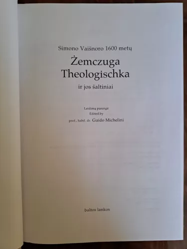 Zemczuga Thelogischka ir jos šaltiniai - Guido Michelini, knyga 1