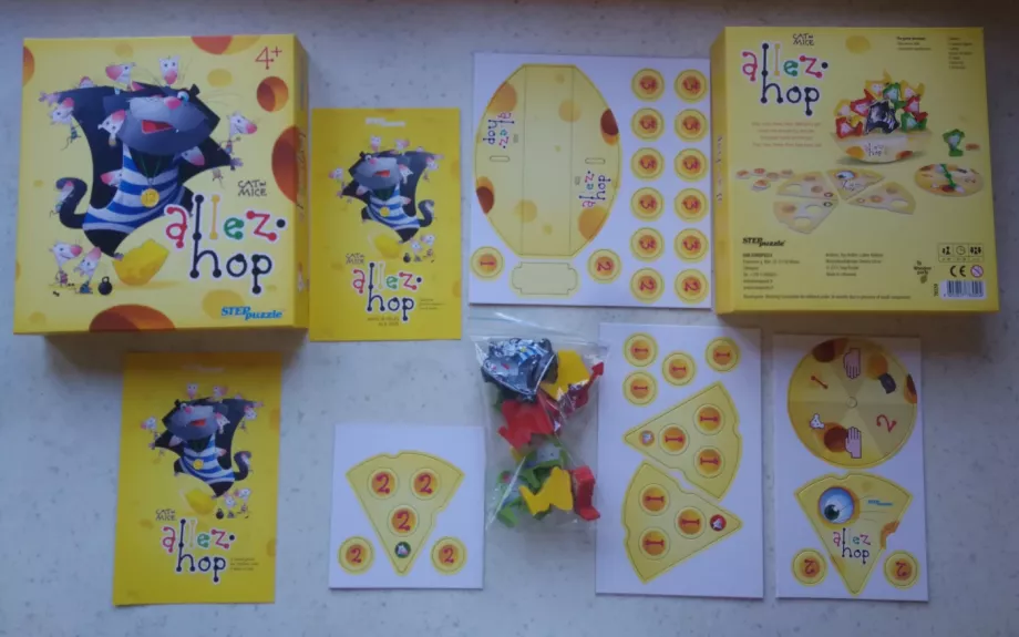 Lavinamasis stalo žaidimas "Ale-hop", LT,  EN nuo 4 m. /  Educational board game Alez-Hop – EN, LT - , stalo žaidimas