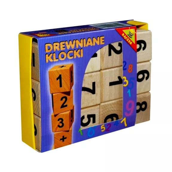Medinės kaladėlės su skaičiais, 3+ - , stalo žaidimas 1