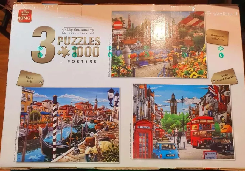Puzzle 1000 dalių 3in1