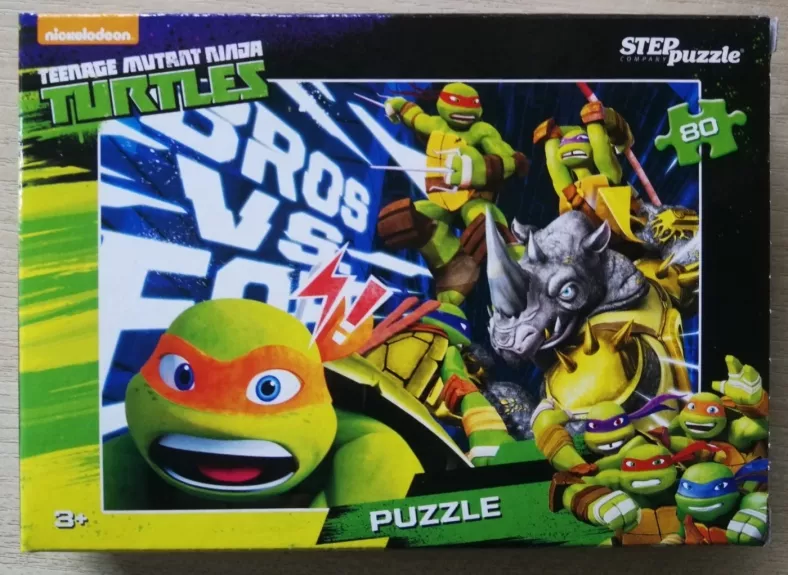 Dėlionė Puzzle 120 "Vėžliukai nindzės" /5/ 120 Puzzle Teenage Mutant Ninja Turtles