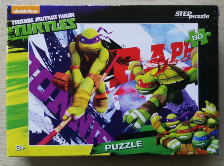Dėlionė Puzzle 120 "Vėžliukai nindzės" /8/ 120 Puzzle Teenage Mutant Ninja Turtles