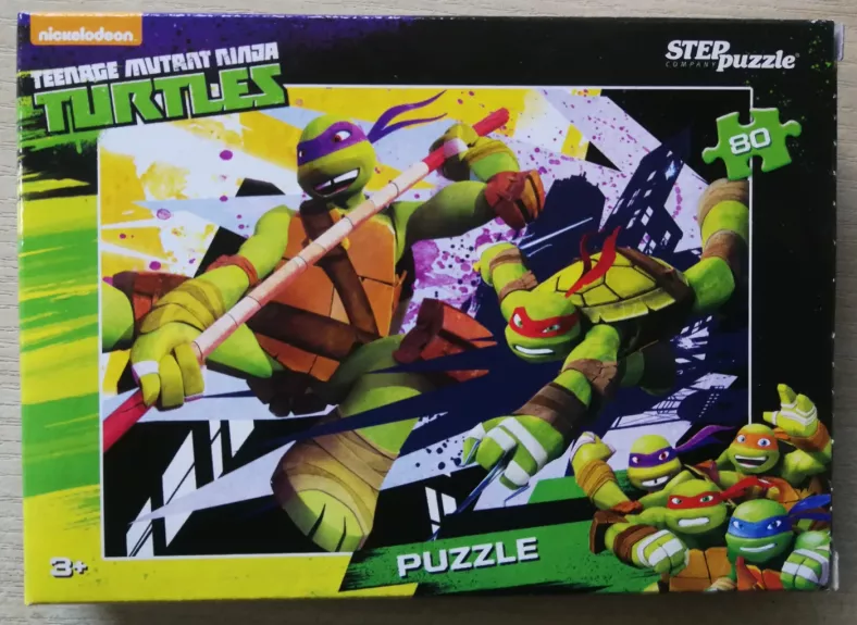 Dėlionė Puzzle 120 "Vėžliukai nindzės" /3/ 120 Puzzle Teenage Mutant Ninja Turtles