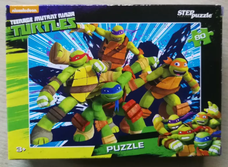 Dėlionė Puzzle 120 "Vėžliukai nindzės" /4/ 120 Puzzle Teenage Mutant Ninja Turtles