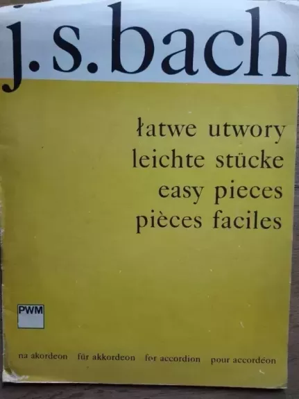 Easy Peaces for accordion - Johann Sebastian Bach, knyga