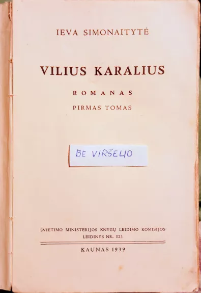 Vilius Karalius (I tomas)