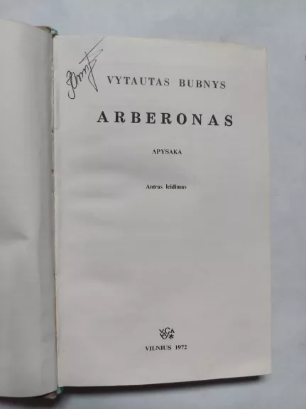 Arberonas - Vytautas Bubnys, knyga 1