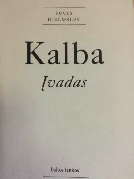 Kalba. Įvadas