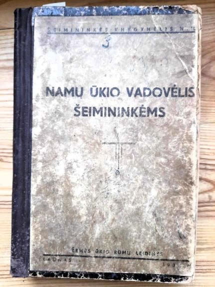 Skūros, kailiai, šeriai, plunksnos ir jų sudorojimas Nr.83 1936 m. / Daržovių valgiai Nr.63-64 1934 m. / Namų ūkio vadovėlis šeimininkėms 1937 m.