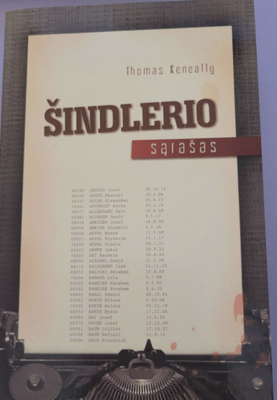Šindlerio sąrašas - Thomas Keneally, knyga
