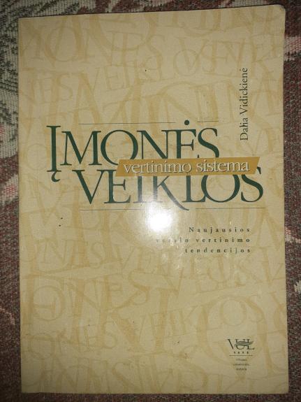Įmonės veiklos vertinimo sistema: naujausios verslo vertinimo tendencijos - Dalia Vidickienė, knyga