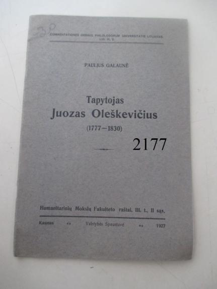 Tapytojas Juozas Oleškevičius (1777 – 1830)