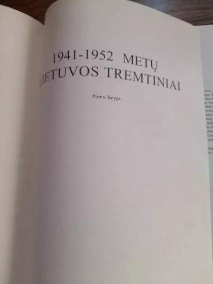 1941-1952 metų Lietuvos tremtiniai (1 knyga)