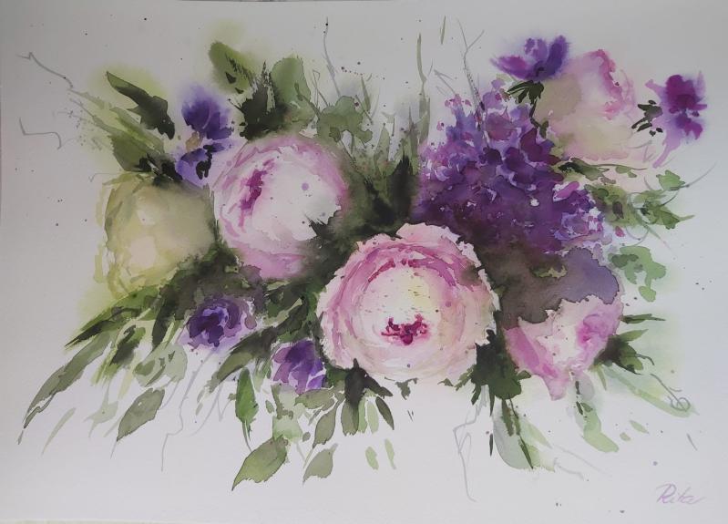 Puokštė (akvarelė, A3 formatas)