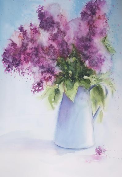 Alyvos (akvarelė, A3 formatas)