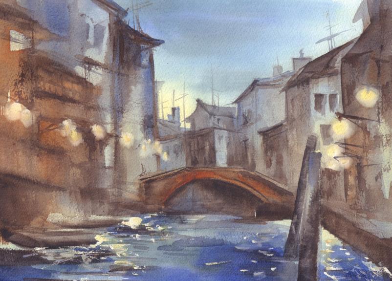 Venecija (akvarelė)