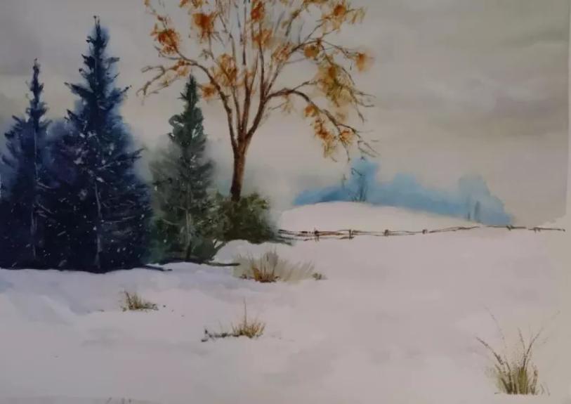 Pamiškė (akvarelė, A3 formatas)