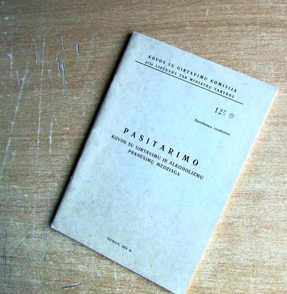 Pasitarimo kovos su girtavimu ir alkoholizmu pranešimų medžiaga