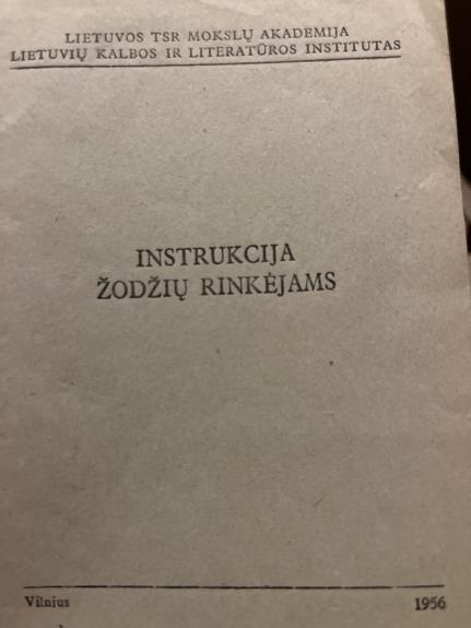 Instrukcija žodžių rinkėjams