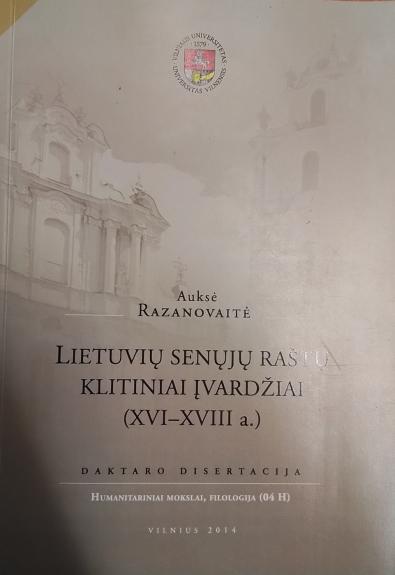 Lietuvių senųjų raštų klitiniai įvardžiai XVI-XVIII a.
