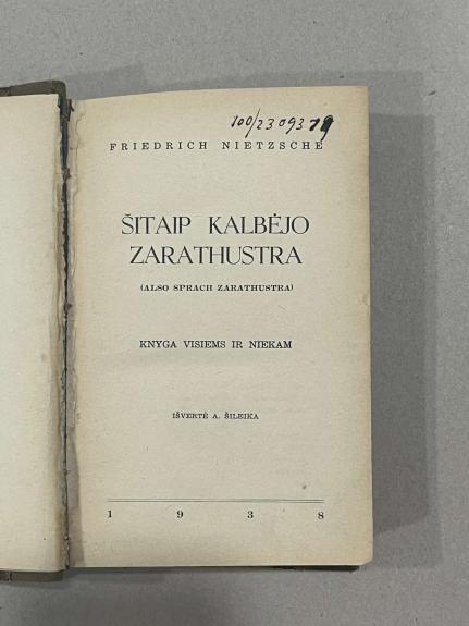 Šitaip kalbėjo Zarathustra - Friedrich Nietzsche, knyga 1