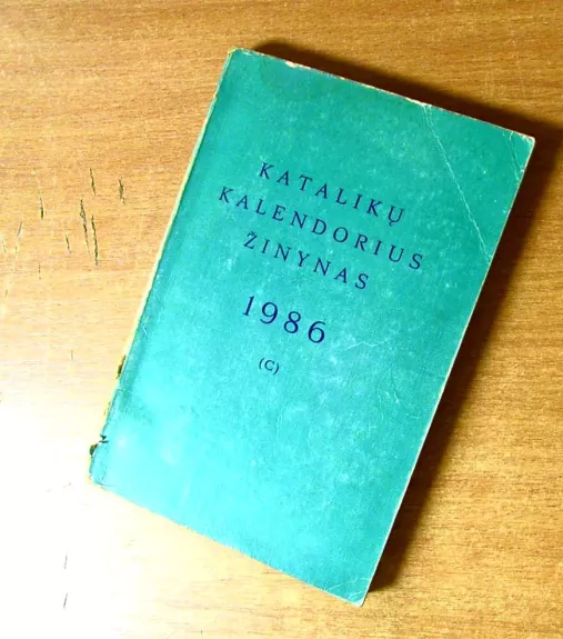 Katalikų kalendorius žinynas 1986