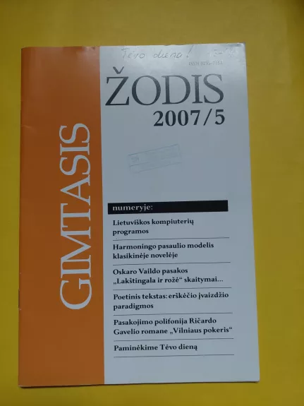 Gimtasis žodis 2007m / Nr.5