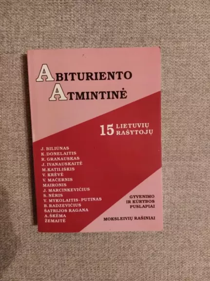 ABITURIENTO ATMINTINĖ
