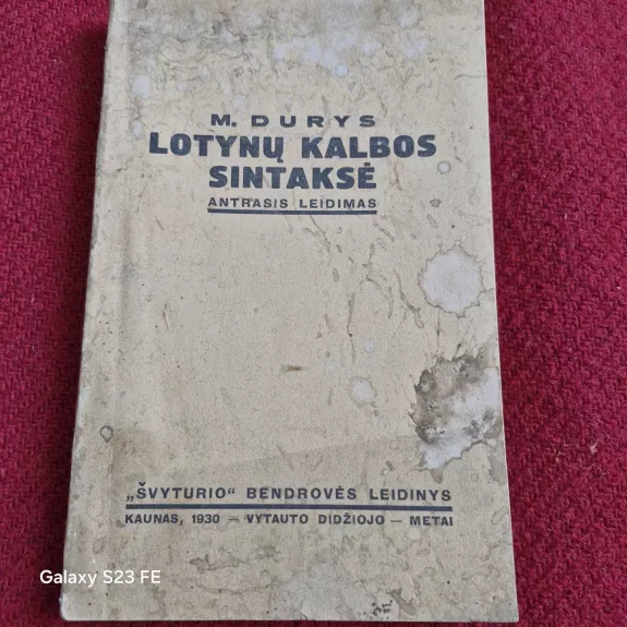 LOTYNŲ KALBOS SINTAKSĖ