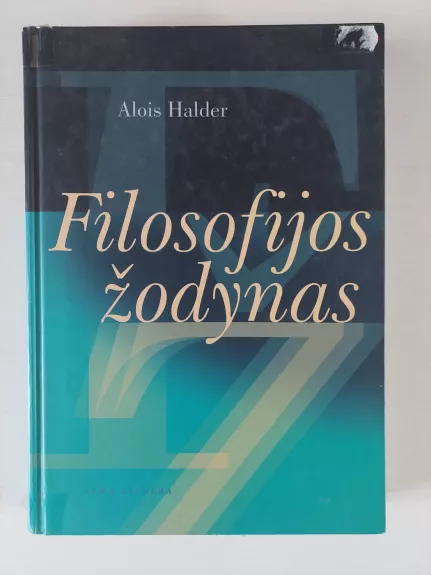 Filosofijos žodynas - Alois Halder, knyga 1