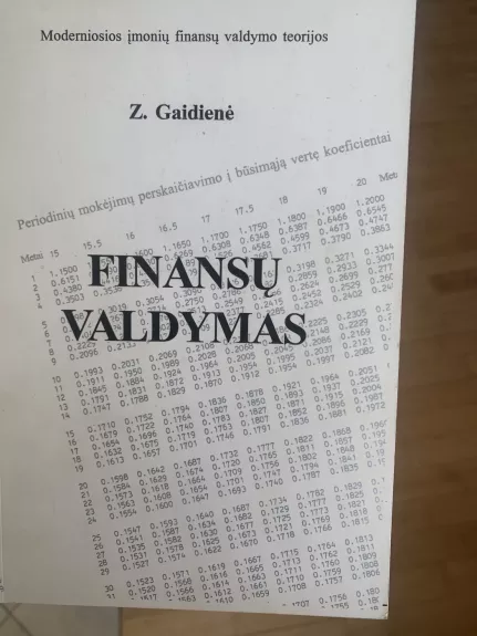 Finansų valdymas - Zina Gaidienė, knyga 1
