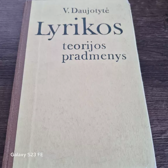 Lyrikos teorijos pradmenys - Viktorija Daujotytė, knyga