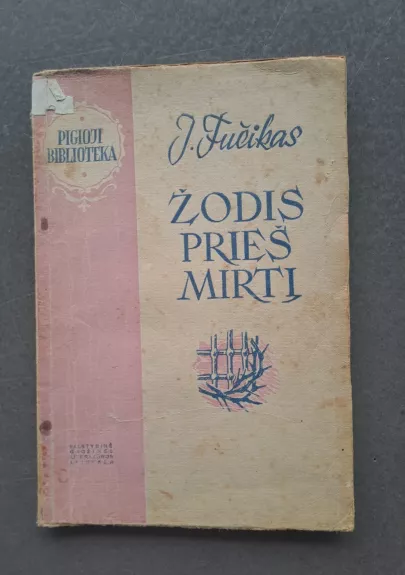 Žodis prieš mirtį