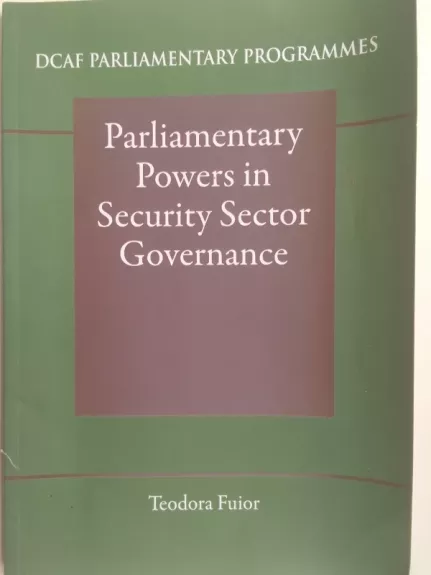 Parliamentary powers in security sector governance