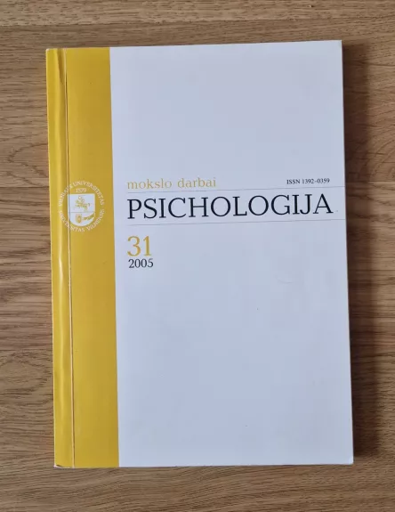 Psichologija (Mokslo darbai,31 tomas) - Autorių Kolektyvas, knyga