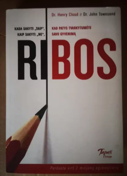 Ribos. Kada sakyti „taip“, kaip sakyti „ne“, kad patys tvarkytumėte savo gyvenimą - Dr. Henry Cloud ir Dr. John Townsend, knyga 1