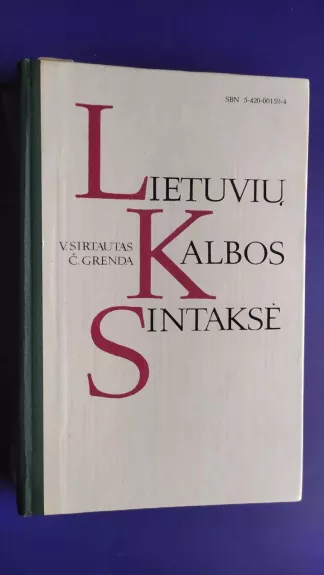 Lietuvių kalbos sintaksė - V. Sirtautas, knyga