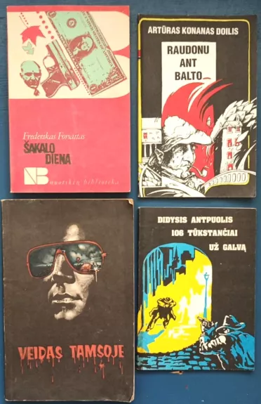 Detektyvai "Šakalo diena" "Raudonu ant balto""Veidas tamsoje""Didysis antpuolis"