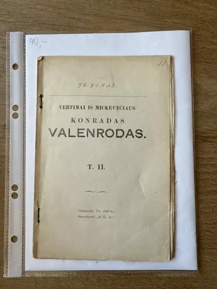 Vertimai iš Mickevyčiaus. Konradas Valenrodas T. II